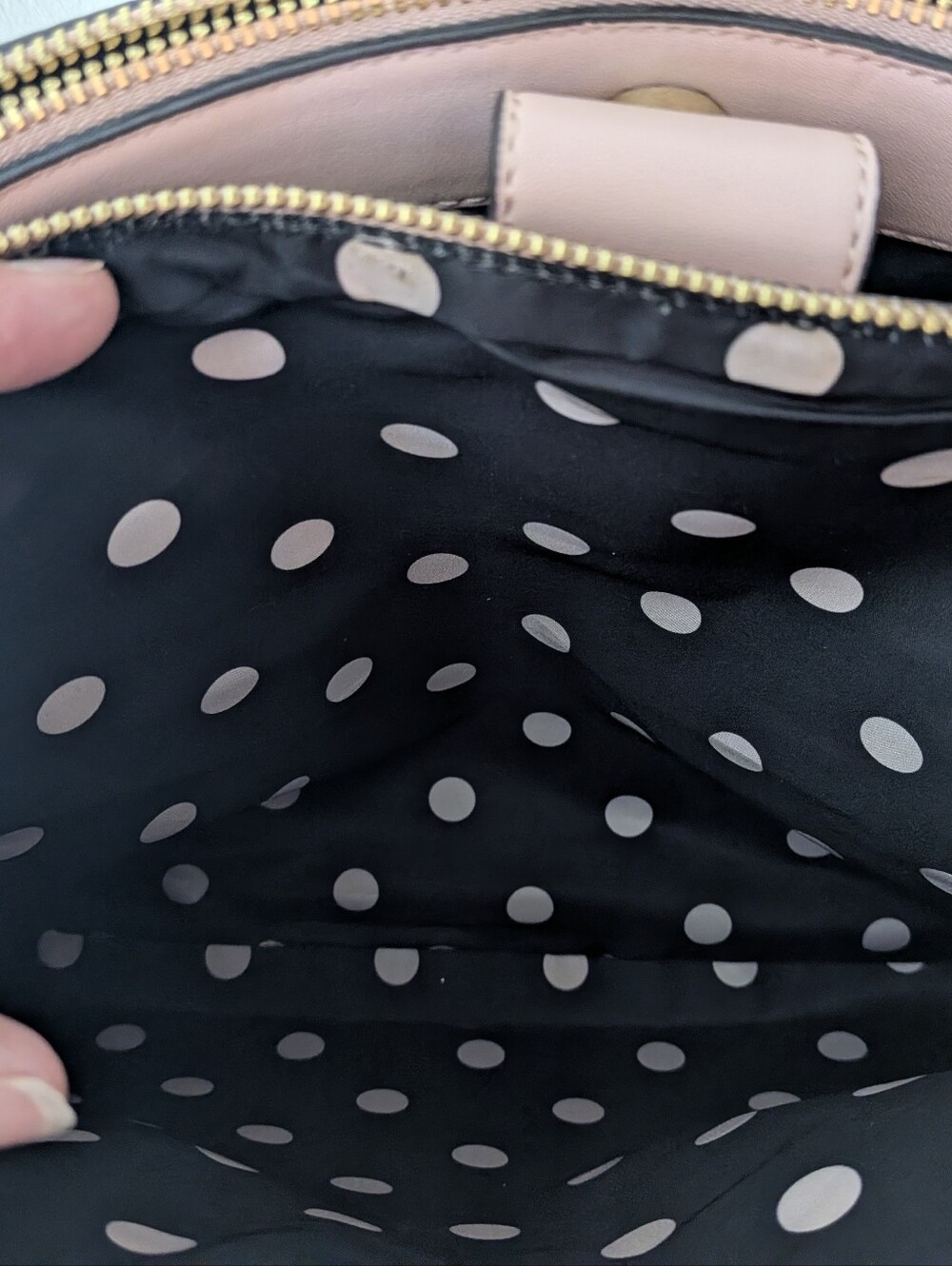 Anne Klein Dome Satchel Handbag Purse Top Handle Bag Pink Footed Stud W/ Pompom - Picture 11 of 16